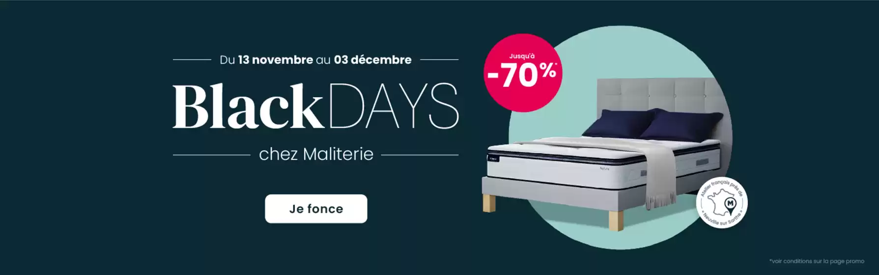 Catalogue Ma Literie à Nantes | Black days -70% | 18/11/2024 - 03/12/2024