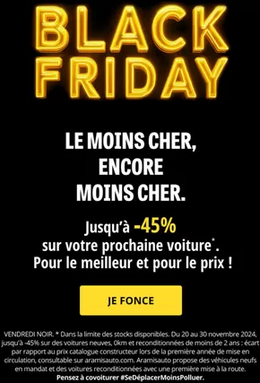 Promos de Auto et Moto à Décines-Charpieu | Black Friday sur Aramis Auto | 18/11/2024 - 30/11/2024