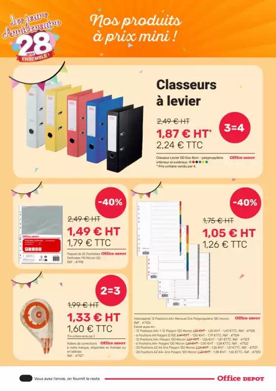 Catalogue Office Depot à Aubagne | Catalogue Anniversaire 2024 | 18/11/2024 - 30/11/2024