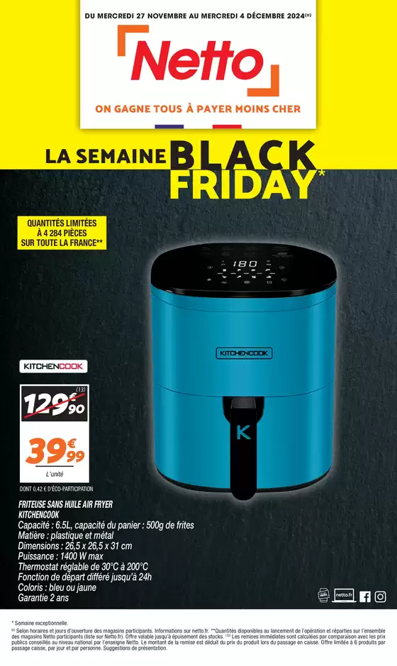 Catalogue Netto | SEMAINE PROCHAINE : BLACK FRIDAY | 27/11/2024 - 04/12/2024