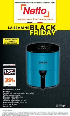 Promos de Discount Alimentaire | SEMAINE PROCHAINE : BLACK FRIDAY sur Netto | 27/11/2024 - 04/12/2024