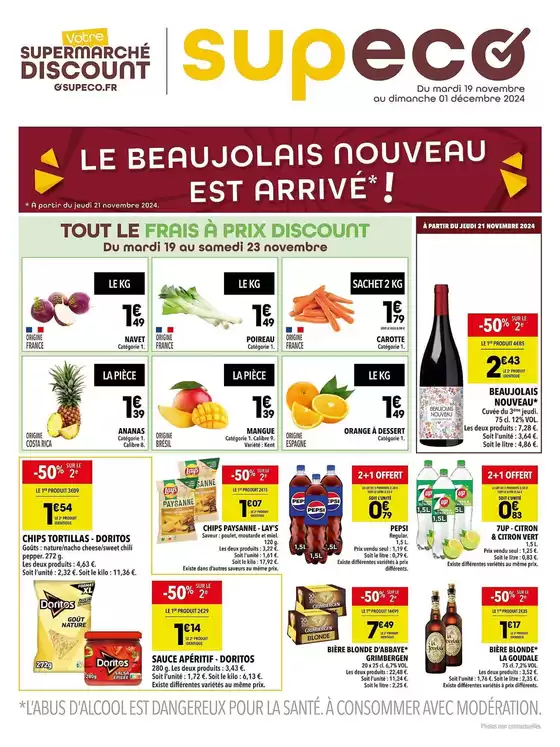 Catalogue Supeco | Le beaujolais noueau est arrivé ! | 19/11/2024 - 01/12/2024