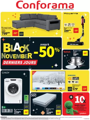 Promos de Meubles et Décoration | Black November - Derniers jours sur Conforama | 19/11/2024 - 02/12/2024