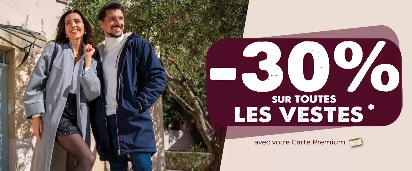 -30% sur totes les vestes