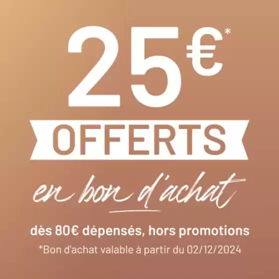 25€ offerts en bon d'achat