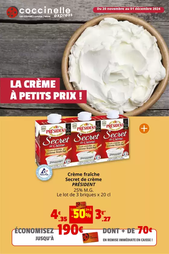 Catalogue Coccinelle Express à Saales | LA CRÈME À PETITS PRIX ! | 20/11/2024 - 01/12/2024