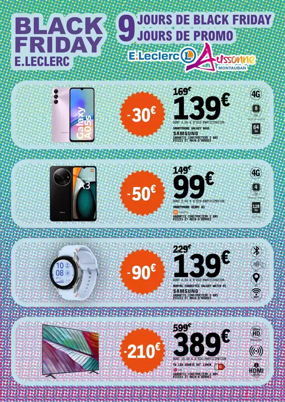 Catalogue E.Leclerc à Lamothe-Capdeville | BLACK FRIDAY AUSSONNE | 22/11/2024 - 01/12/2024