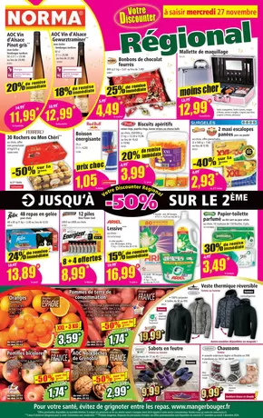 Promos de Discount Alimentaire à Strasbourg | JUSQUÀ -50% SUR LA 2ÈME sur Norma | 27/11/2024 - 03/12/2024