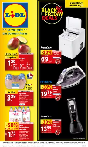 Catalogue Lidl à Ouches | Faites le plein de vitamines et profitez de prix chocs sur les fruits et légumes Lidl. | 27/11/2024 - 03/12/2024