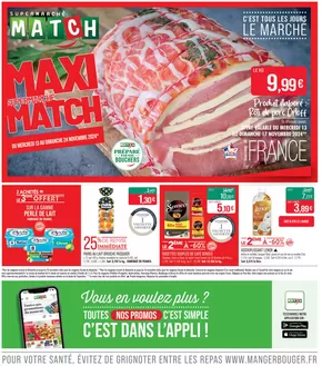 Promos de Supermarchés à Bitche | 2 ACHETÉS = LE 3ÈME OFFERT sur Supermarché Match | 20/11/2024 - 24/11/2024