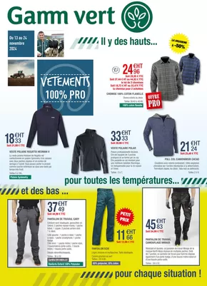 Catalogue Gamm vert | Vetements PRO | 20/11/2024 - 24/11/2024