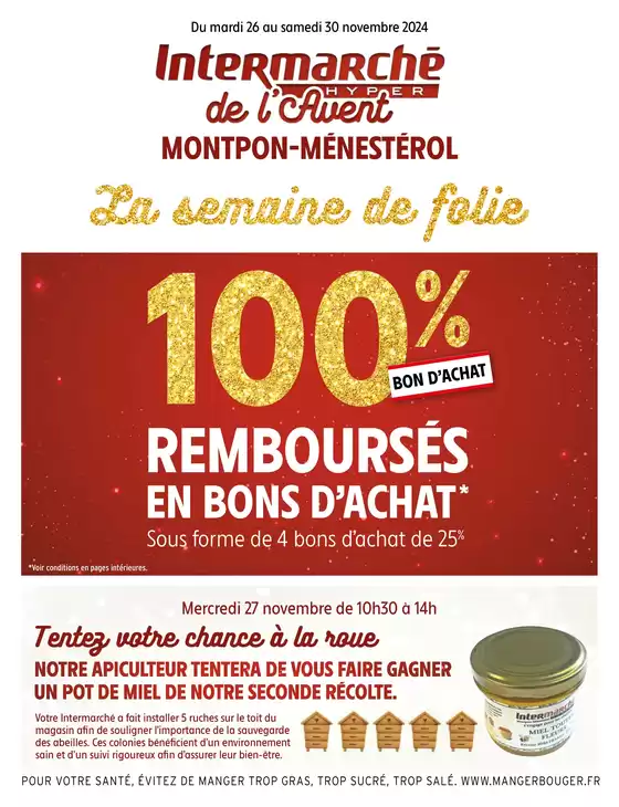 Catalogue Intermarché Hyper à Montpon-Ménestérol | PROS LOCAL - PDV 02072 - MENESTEROL | 26/11/2024 - 30/11/2024