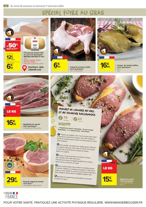 Catalogue Carrefour Market à Mèze | LE MEILLEUR DE NOS TERROIRS SPÉCIAL FOIRE AU GRAS | 26/11/2024 - 01/12/2024