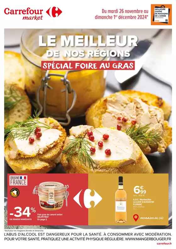 Catalogue Carrefour Market à Moûtiers | LE MEILLEUR DE NOS TERROIRS SPÉCIAL FOIRE AU GRAS | 26/11/2024 - 01/12/2024