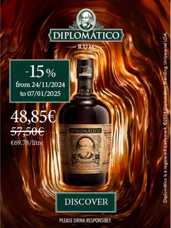 Catalogue Nicolas à Grasse | Rhum Venezuela Diplomatico Séleccion DE FAMILIA | 21/11/2024 - 07/01/2025