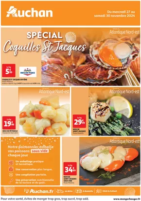 Catalogue Auchan Supermarché à Terrasson-Lavilledieu | Spécial coquilles St-Jacques | 27/11/2024 - 30/11/2024