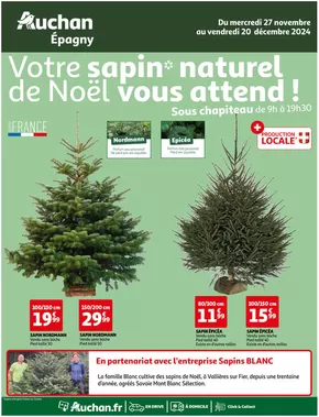 Promos de Noël à Annecy | Tract Sapin 2024 sur Auchan Hypermarché | 27/11/2024 - 20/12/2024