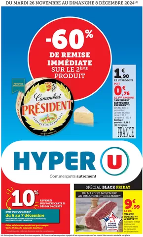 Catalogue Hyper U à Cumières | Catalogue HYPER U | 26/11/2024 - 08/12/2024