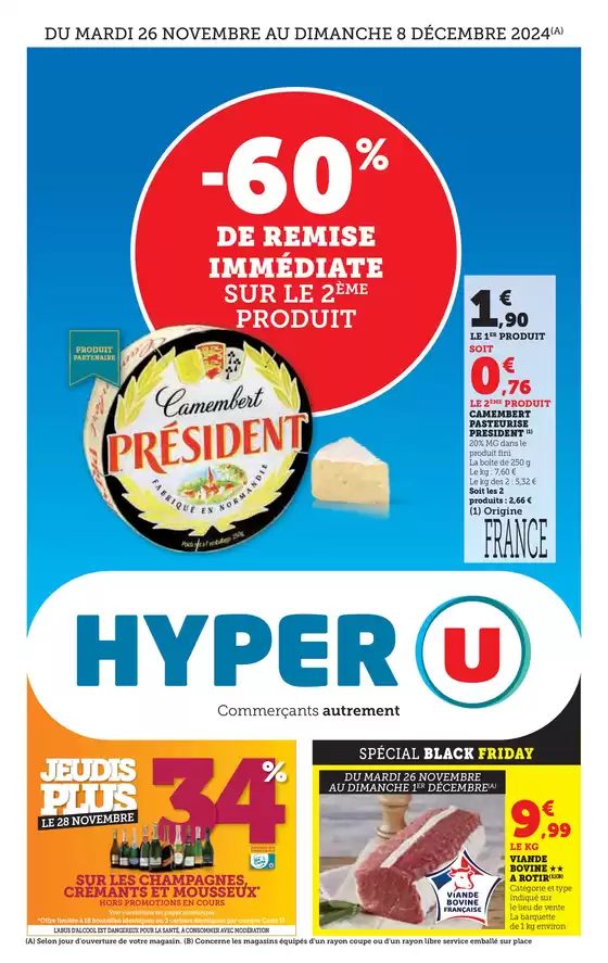 Catalogue Hyper U à Blainville-sur-Orne | Catalogue HYPER U | 26/11/2024 - 08/12/2024