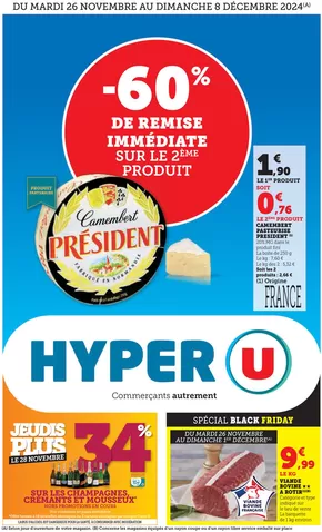 Catalogue Hyper U à Chartres | Catalogue HYPER U | 26/11/2024 - 08/12/2024