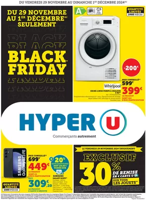 Catalogue Hyper U à Monnetay | Black Friday | 29/11/2024 - 01/12/2024