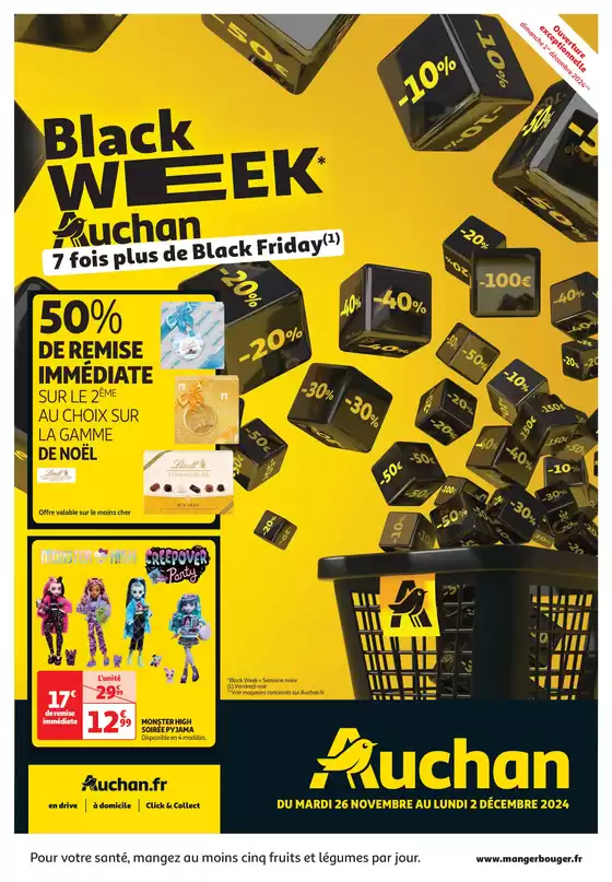 Catalogue Auchan Hypermarché à Arras | Le Black Week Auchan, c'est maintenant ! | 26/11/2024 - 02/12/2024