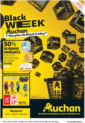 Promos de Supermarchés à Chavanay | Le Black Week Auchan, c'est maintenant ! sur Auchan Hypermarché | 26/11/2024 - 02/12/2024