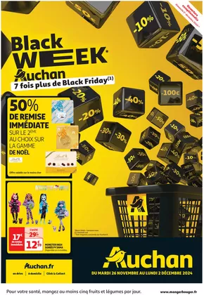 Catalogue Auchan Hypermarché à Saint-Jean-Saint-Nicolas | Le Black Week Auchan, c'est maintenant ! | 26/11/2024 - 02/12/2024