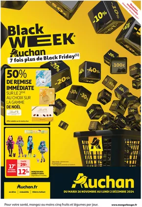 Catalogue Auchan Hypermarché à Clairfontaine | Le Black Week Auchan, c'est maintenant ! | 26/11/2024 - 02/12/2024