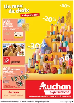 Catalogue Auchan Supermarché à Saint-Hilaire-la-Croix | Un max de choix et de petits prix dans votre super !  | 26/11/2024 - 01/12/2024