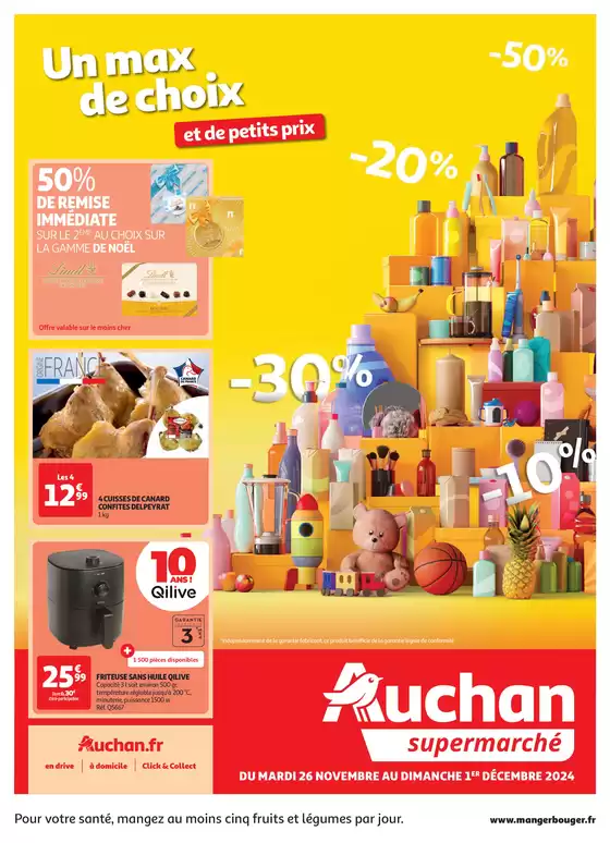 Catalogue Auchan Supermarché à Évry | Un max de choix et de petits prix dans votre super !  | 26/11/2024 - 01/12/2024