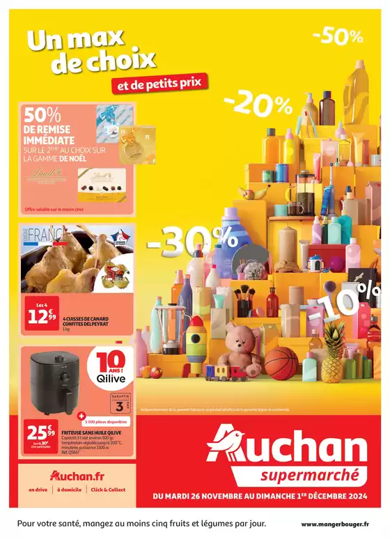 Catalogue Auchan Supermarché à Vélizy-Villacoublay | Un max de choix et de petits prix dans votre super !  | 26/11/2024 - 01/12/2024