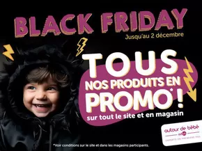 Promos de Black Friday à Souffelweyersheim | Black Friday sur autour de bébé | 22/11/2024 - 02/12/2024