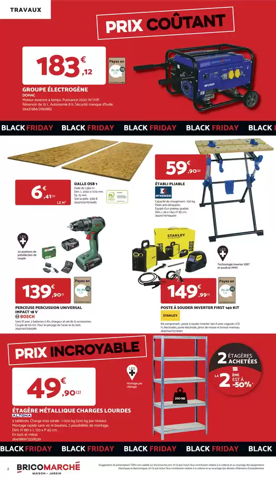 Catalogue Bricomarché à L'Isle-sur-le-Doubs | Black Friday | 22/11/2024 - 02/12/2024