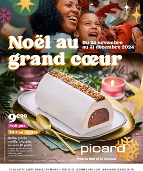 Promos de Supermarchés à Le Port | Noël au grand cœur sur Picard | 25/11/2024 - 31/12/2024