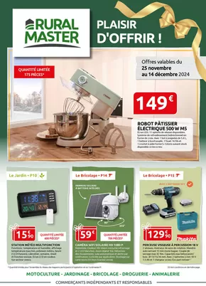 Promos de Jardineries et Animaleries à Portet-sur-Garonne | PLAISIR D'OFFRIR ! sur Rural Master | 25/11/2024 - 14/12/2024