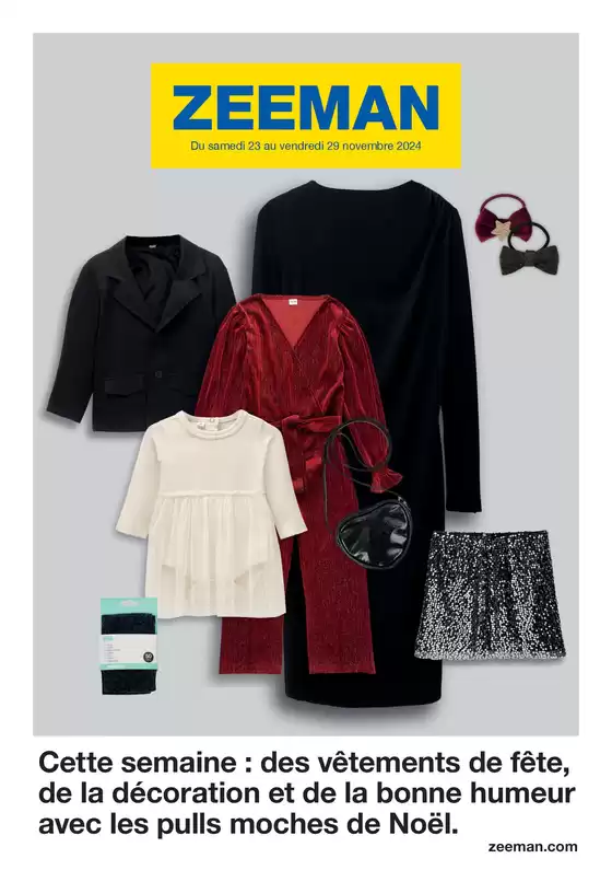 Catalogue Zeeman à Sens | Cette semaine : des vêtements de fête, de la décoration et de la bonne humeur avec les pulls moches de Noël | 25/11/2024 - 29/11/2024