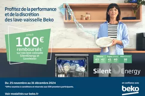 Promos de Multimédia et Electroménager à Saint-Malo | Beko vous rembourse jusqu'à 100€ sur Copra | 25/11/2024 - 31/12/2024