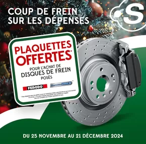 Catalogue Point S à Nantes | Jusqu’au 21 décembre, profitez de notre offre spéciale : Plaquettes offertes pour l’achat de disques de frein posés. | 26/11/2024 - 21/12/2024