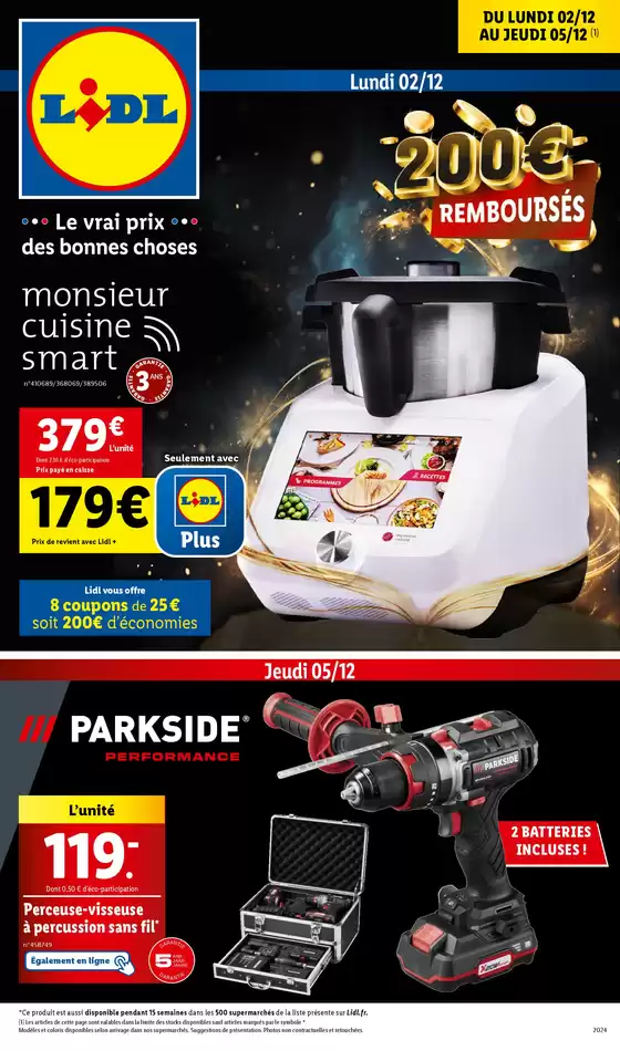 Catalogue Lidl à Villeurbanne | Découvrez tous les produits cuisine de chez Lidl, notamment le Monsieur Cuisine Smart! | 02/12/2024 - 05/12/2024