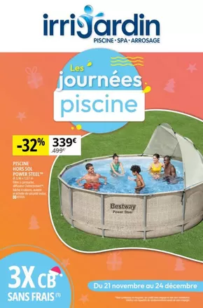 Promos de Jardineries et Animaleries à Vienne | Les journées piscine sur Irrijardin | 28/11/2024 - 24/12/2024