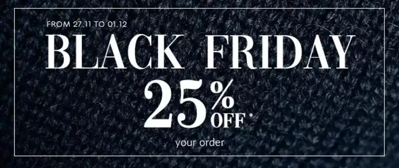 Black Friday 25% off