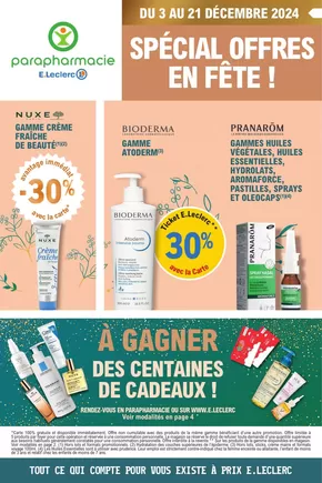 Promos de Beauté à Laval | SPECIAL OFFRES EN FÊTE! sur E.Leclerc Parapharmacie | 03/12/2024 - 21/12/2024