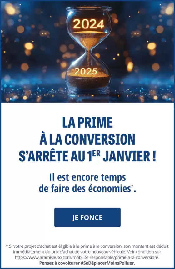 Catalogue Aramis Auto à Nice | La prime à la conversion s'arrête au 1er janvier ! | 02/12/2024 - 01/01/2025