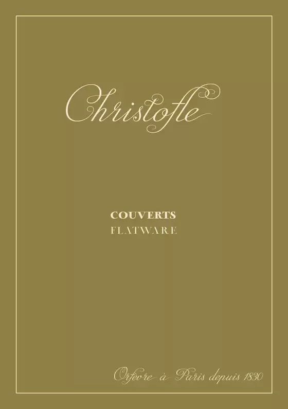 Catalogue Christofle à Limoges | COUVERTS FLATWARE | 02/12/2024 - 31/05/2025