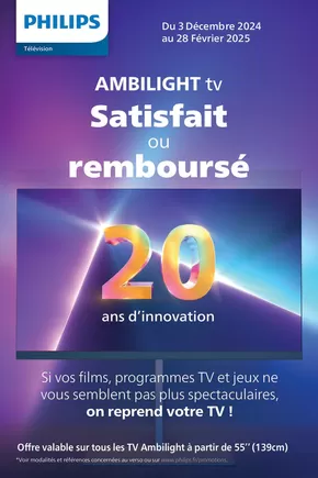 Promos de Multimédia et Electroménager à Levallois-Perret | PHILIPS TV AMBILIGHT sur Group Digital | 03/12/2024 - 28/02/2025