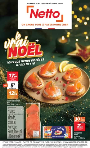 Promos de Discount Alimentaire à Portet-sur-Garonne | SEMAINE PROCHAINE : LE VRAI NOËL sur Netto | 10/12/2024 - 16/12/2024