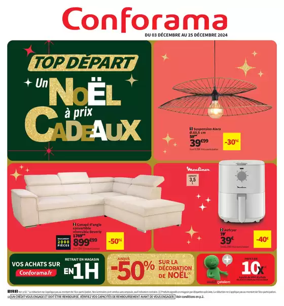 Catalogue Conforama à Saint-Malo | Un Noël à prix cadeaux | 03/12/2024 - 25/12/2024