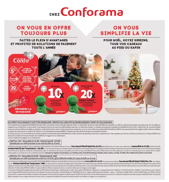 Catalogue Conforama à Saint-Malo | Un Noël à prix cadeaux | 03/12/2024 - 25/12/2024