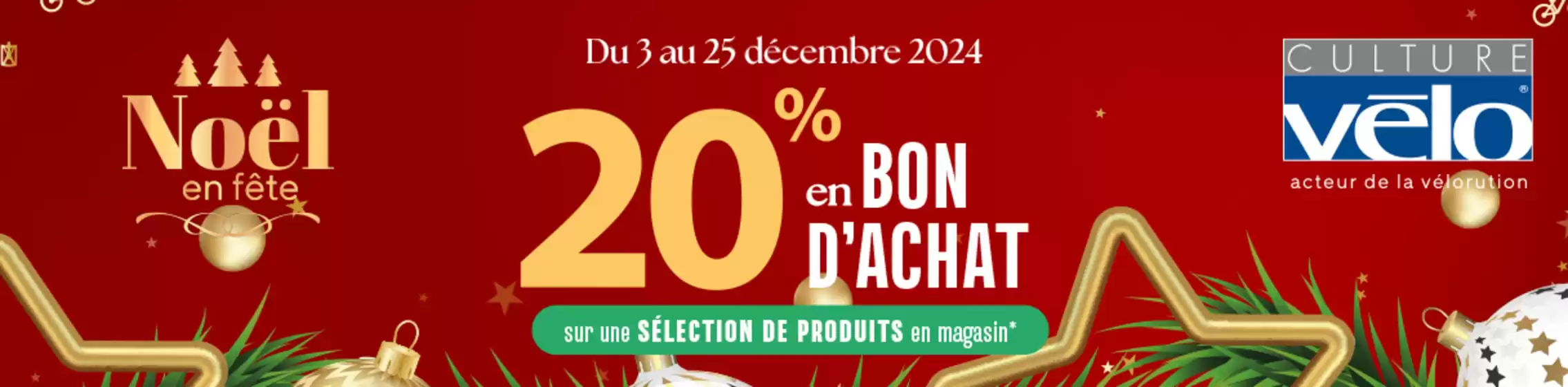 20 % en bon d'achat